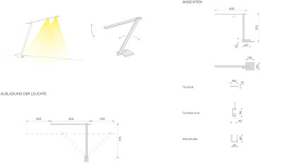 Byok Lighting NastrinoTischleuchte mit Gestensdimmung (2100-2700K, Dim2Warm) oder 2-Stufen-Schalter (2700K)