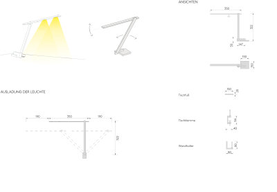 Byok Lighting Nastrino Pico Tischleuchte mit Gestendimmung (2100-2700K, Dim2Warm) oder 2-Stufen-Schalter (2700K)