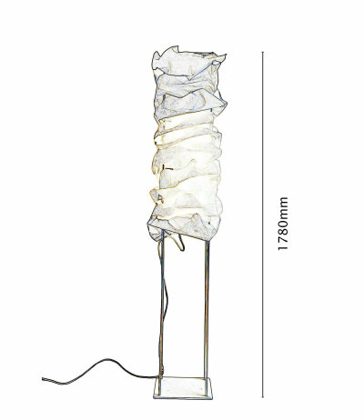 LichtRaumFunktion Column LED-Stehleuchte aus wei&szlig;em Faservlies Casambi dimmbar Design Ralf St&ouml;ssel