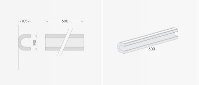 Byok Lighting Ricurvo Wandleuchte geschwungene Metallstruktur mit Up/Down Licht 2700K TRIAC dimmbar