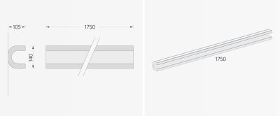 Byok Lighting Ricurvo Wandleuchte geschwungene Metallstruktur mit Up/Down Licht 2700K TRIAC dimmbar