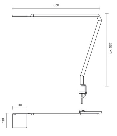 Nimbus Lighting Roxxane Home LED-Tisch-/Wandleuchte mit Gestensteuerung und 3D-Gelenkkopf