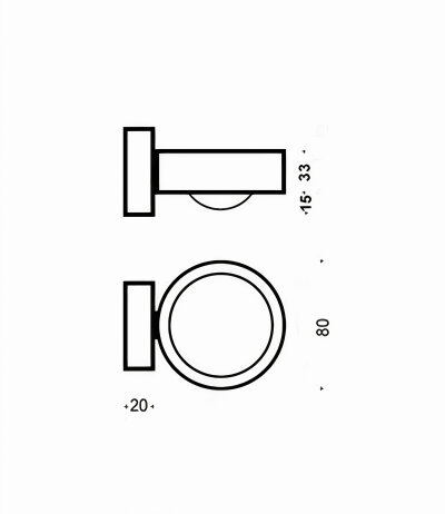 Top Light Puk Mini Wall Wandleuchte Struktur Nickel matt Kopf &Oslash; 80 mm Linse/Glas mit G9 Fassung