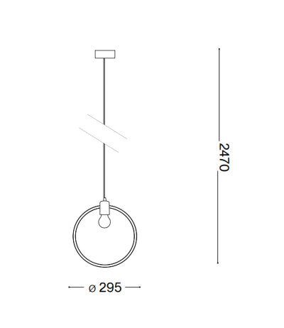 Ideal Lux ABC SP1 ROUND Pendelleuchte mit E27 Fassung runde Form Struktur Messing satiniert