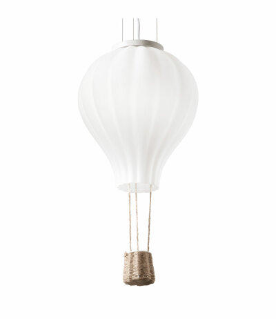 Ideal Lux DREAM BIG SP1 D42 Pendelleuchte mit E27 Fasssung Struktur Weiß Form eines Heißluftballons