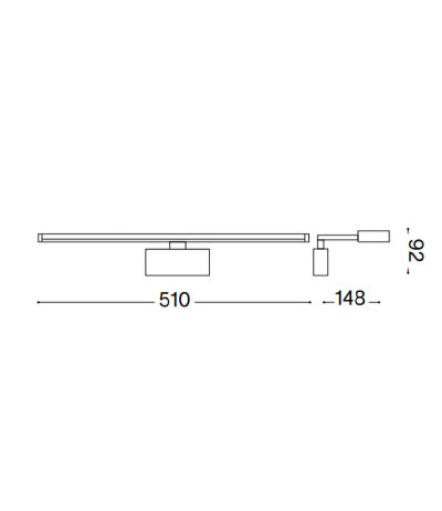 Ideal Lux ALMA AP D51 chrom glänzende Spiegelleuchte 3000K nicht dimmbar