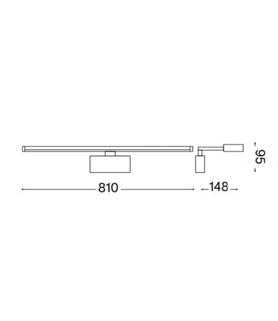 Ideal Lux ALMA AP D81 chrom glänzende Spiegelleuchte 3000K nicht dimmbar