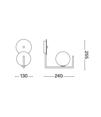 Ideal Lux BIRDS AP1 Wandleuchte mit G9 Fassung und satinierter Messingscheibe