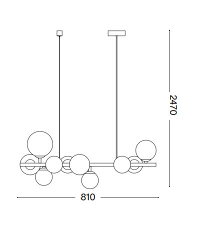 Ideal Lux PERLAGE SP10 Pendelleuchte mit kugelf&ouml;rmigen Diffusorgl&auml;sern Struktur Rauch