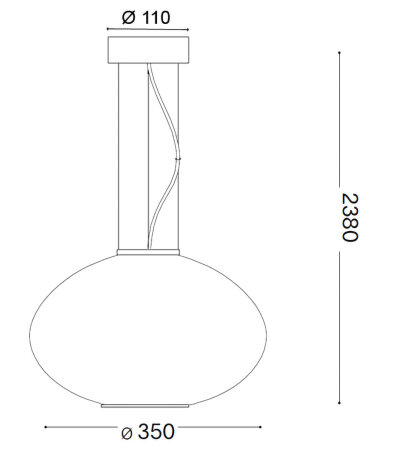 Ideal Lux PLISS&Egrave; SP1 D35 wei&szlig;e Pendelleuchte &Oslash;35 cm Metall Chrom Glasschirm Wei&szlig; Reliefdesign