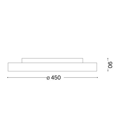 Ideal Lux HALO PL D45 wei&szlig;e runde Deckenleuchte (&Oslash;45cm) mit Up-Light 3000K nicht dimmbar