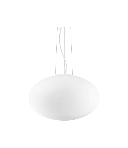 Ideal Lux CANDY SP1 D40 wei&szlig;e kugelf&ouml;rmige Glas Pendelleuchte (&Oslash;40cm) mit E27 Fassung