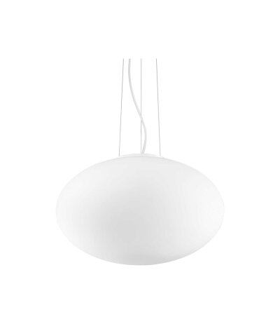 Ideal Lux CANDY SP1 D50 weiße kugelförmige Glas Pendelleuchte (Ø50cm) mit E27 Fassung