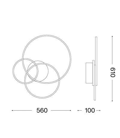 Ideal Lux FRAME PL CERCHIO Deckenleuchte in kreisförmigem Design Struktur Weiß