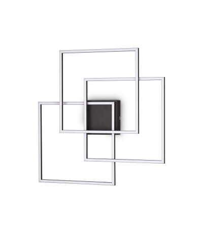 Ideal Lux FRAME PL QUADRATO Deckenleuchte in quadratischem Design Struktur Schwarz