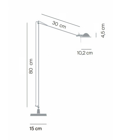 Luceplan Berenice D12NT Stehleuchte dreh-/schwenkbar mit Ein/Ausschalter max. 10W LED