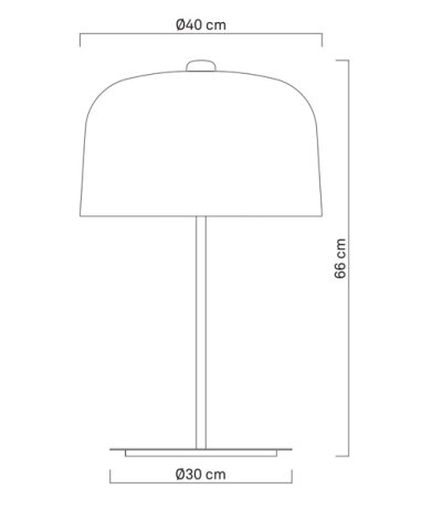 Luceplan Zile B0240D Tischleuchte H&ouml;he 66 cm mit Schnurdimmer Entwurf Archirivolto