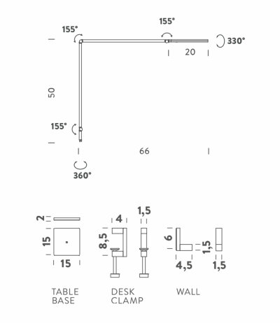 Nemo Untitled Table Linear Tischleuchte