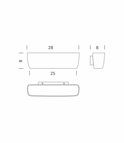 Nemo Flaca LED-Wandleuchte TRIAC dimmbar