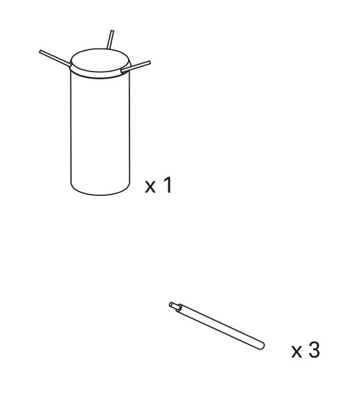 Pos. B: obere Nutmutter- Scheibe mit Glas + Stäbchen