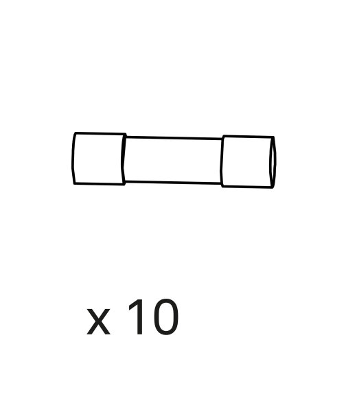 Pos. B: Set 10 Stk. Schmelzsicherung 2A
