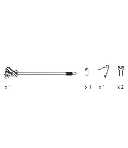 Pos. G: Stange mit Halbring aluminium