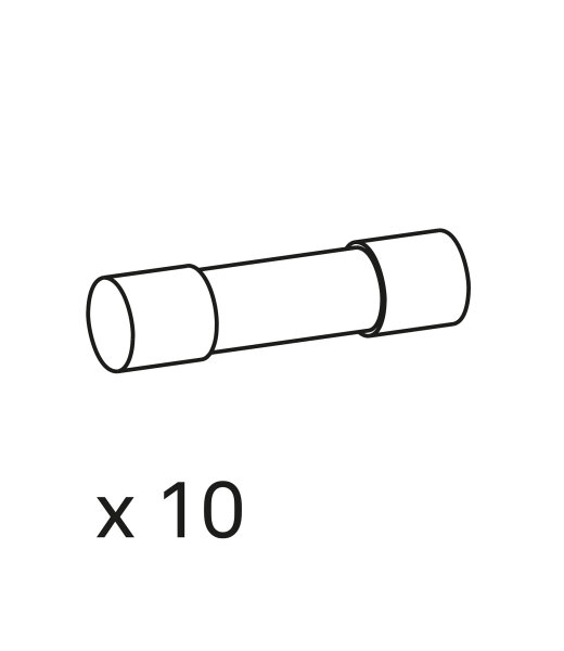 Pos. H: Set 10 Stk. Schmelzsicherung 0,8A (alte/neue Version)