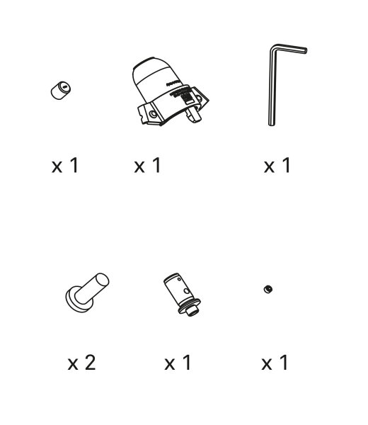 Pos. F: Halbring mit Nutmutter, aluminium